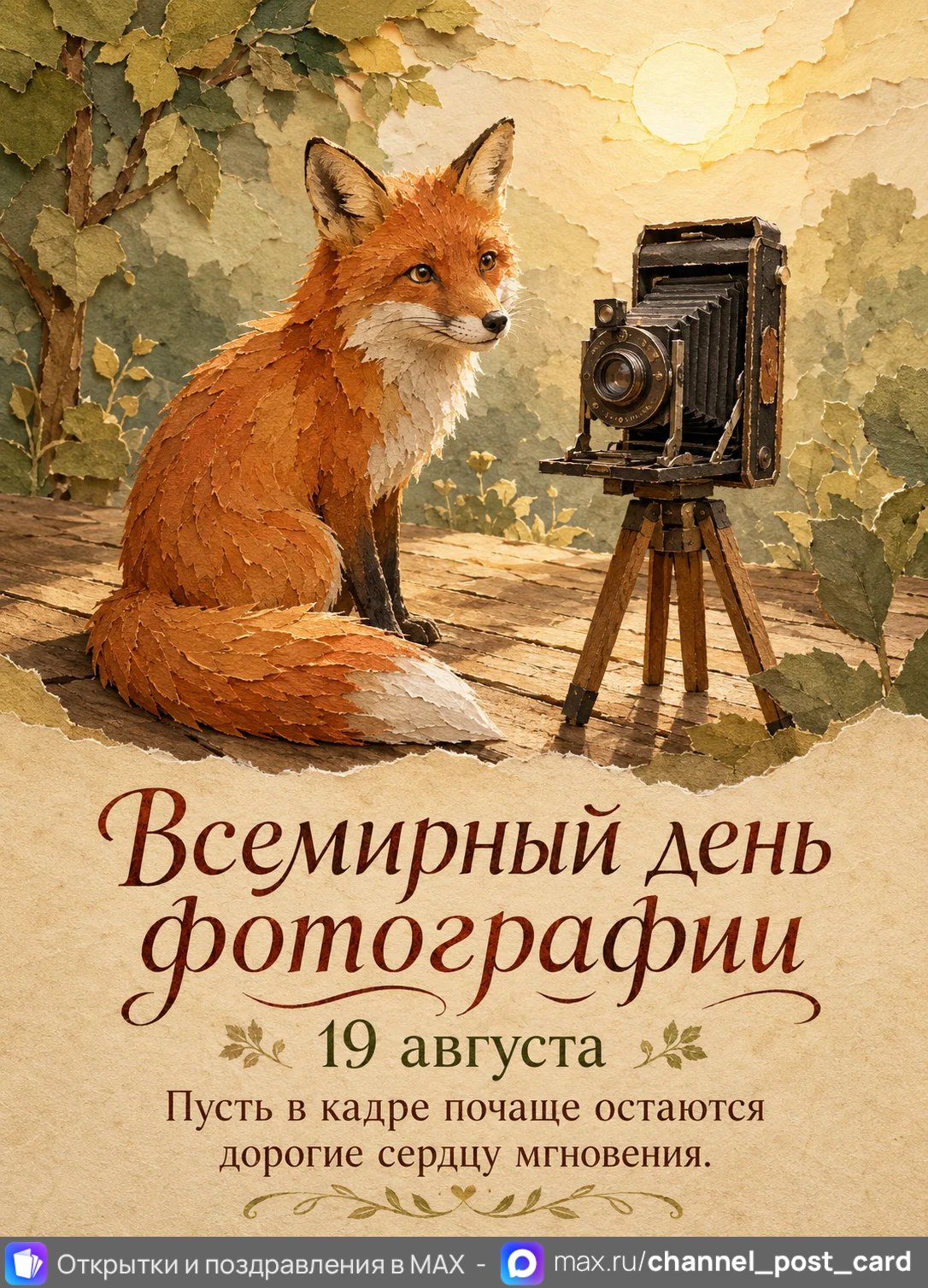 Всемирный день фотографии — открытка «Всемирный день фотографии»