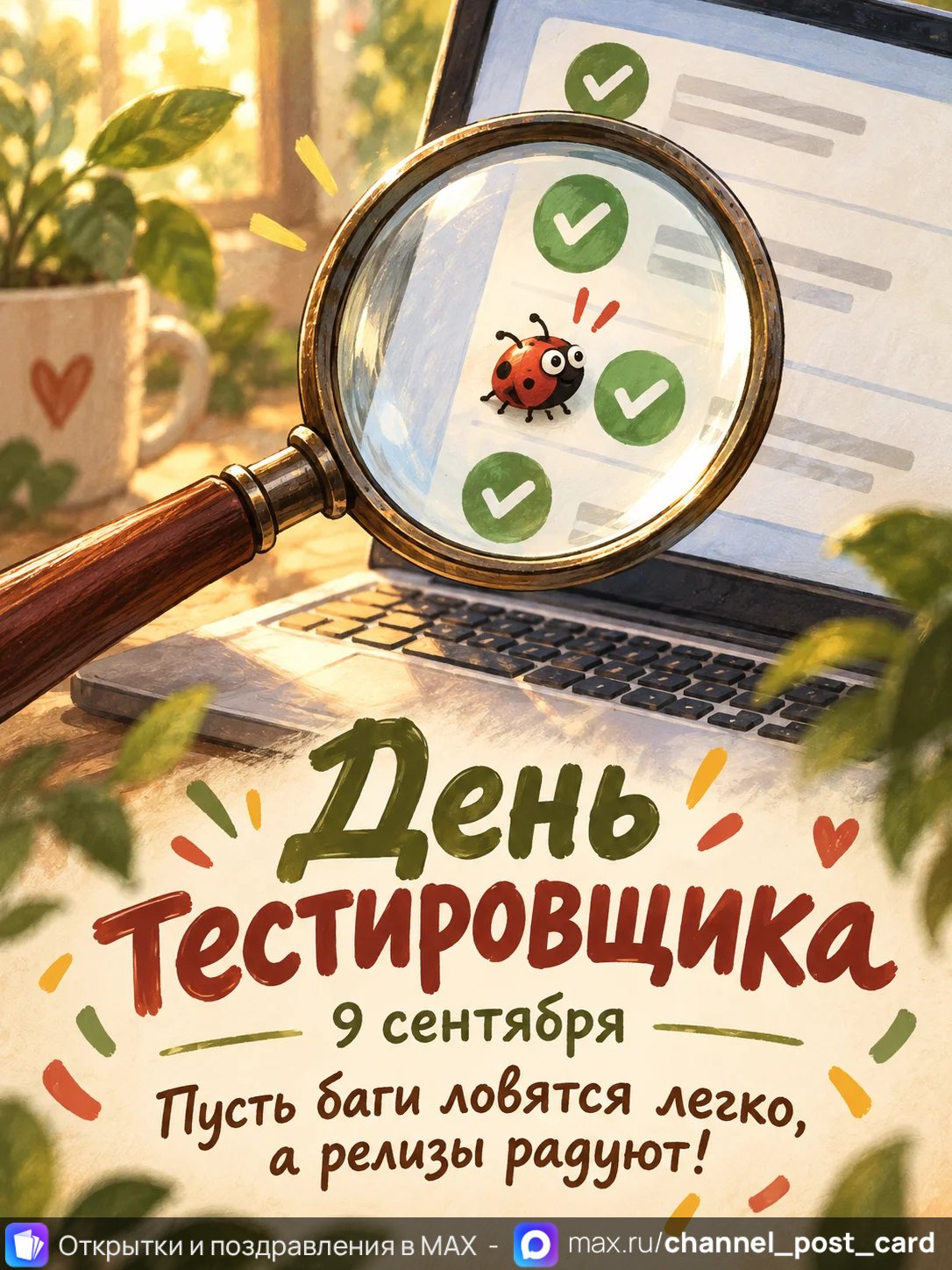 Открытка «День тестировщика»