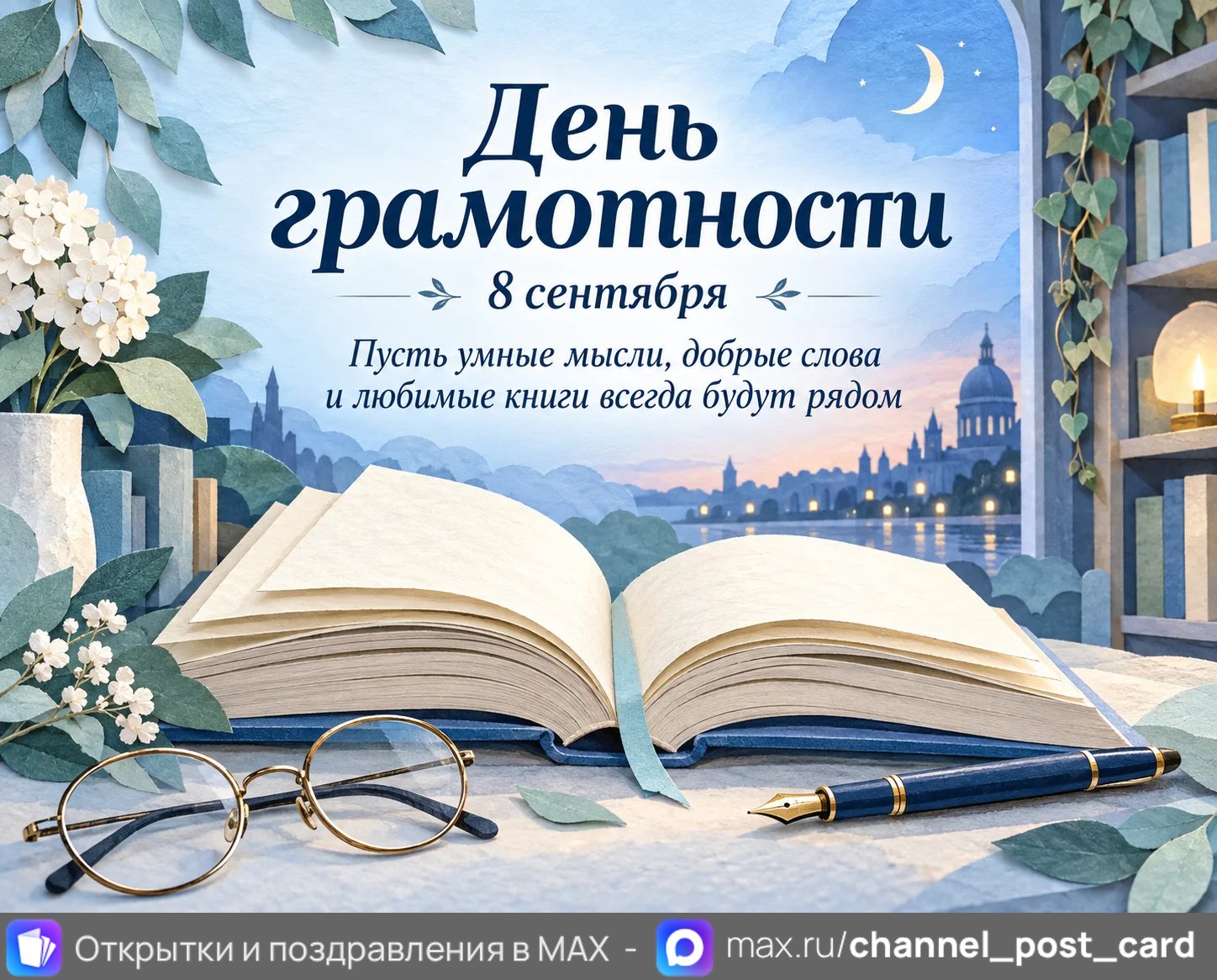 Открытка «День грамотности»