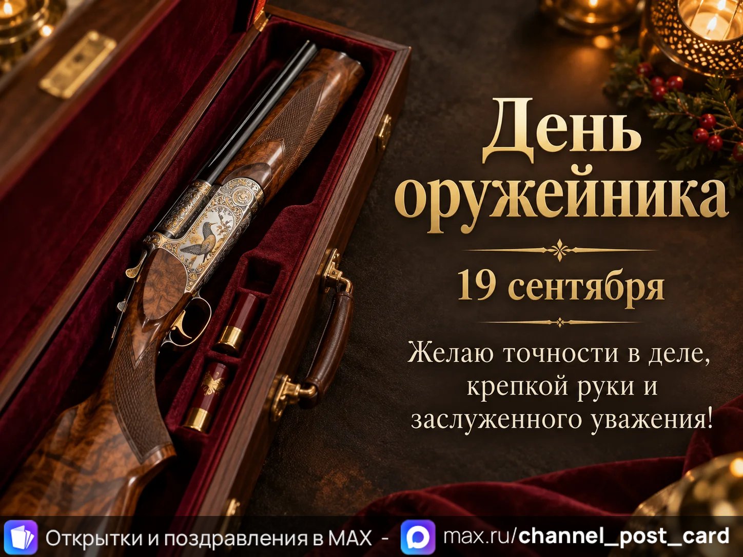 Открытка «День оружейника»