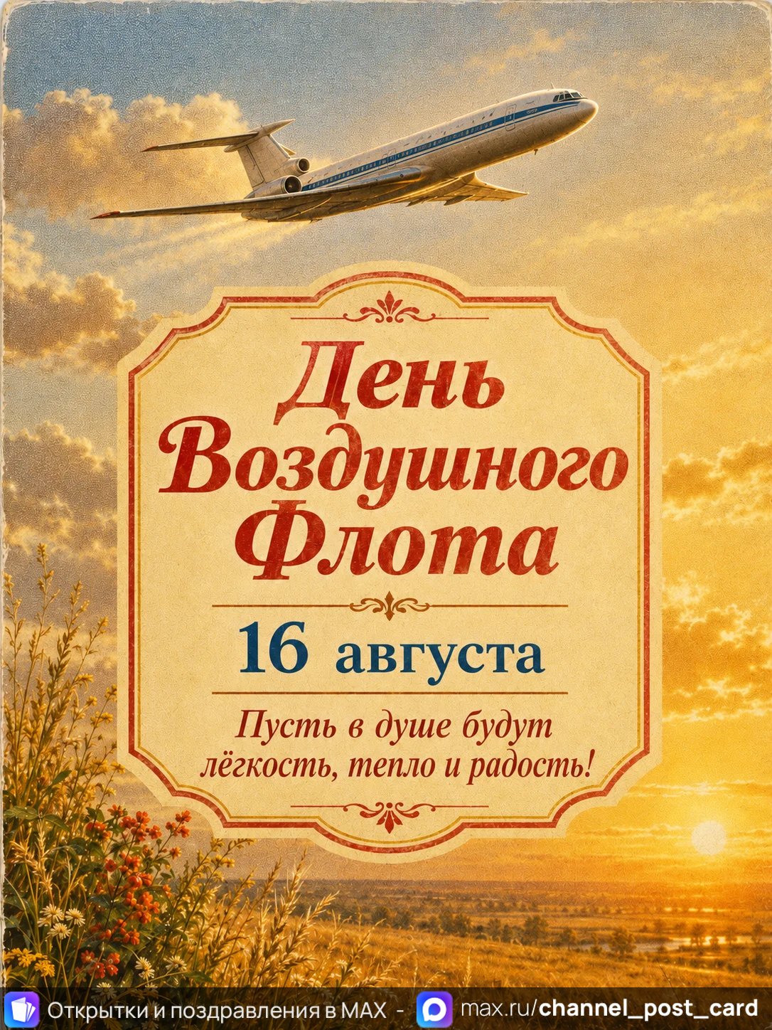 Открытка «День воздушного флота»