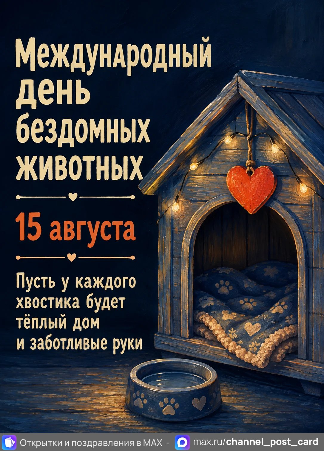 Открытка «Международный день бездомных животных»