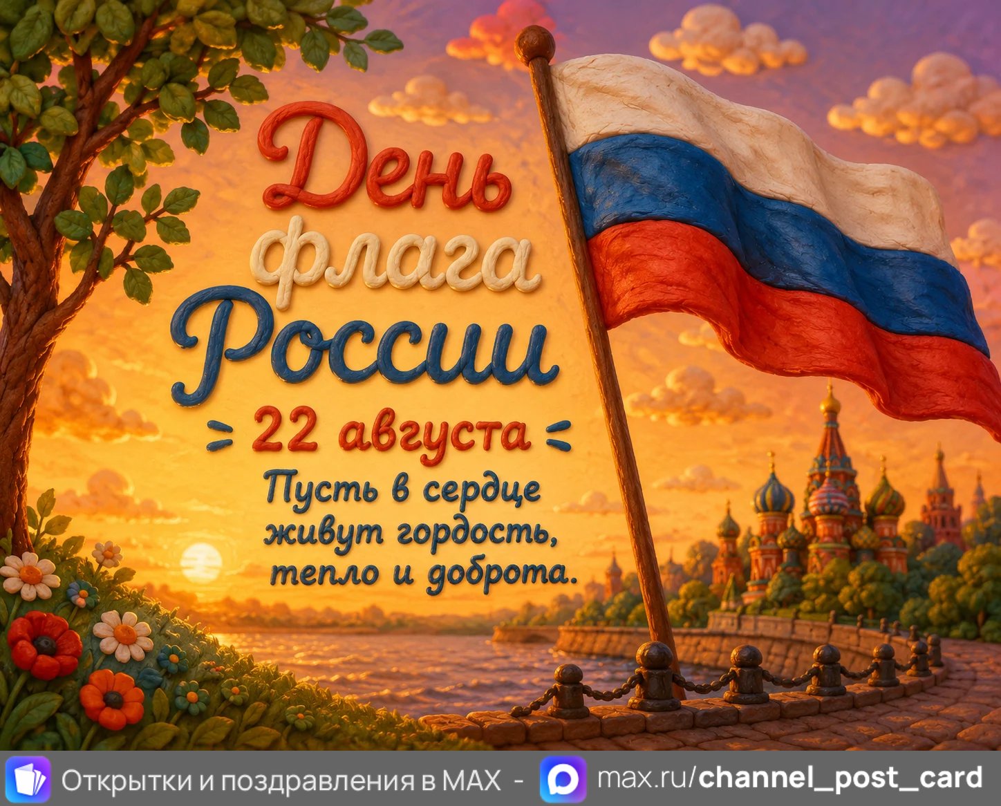 Открытка «День Флага России»