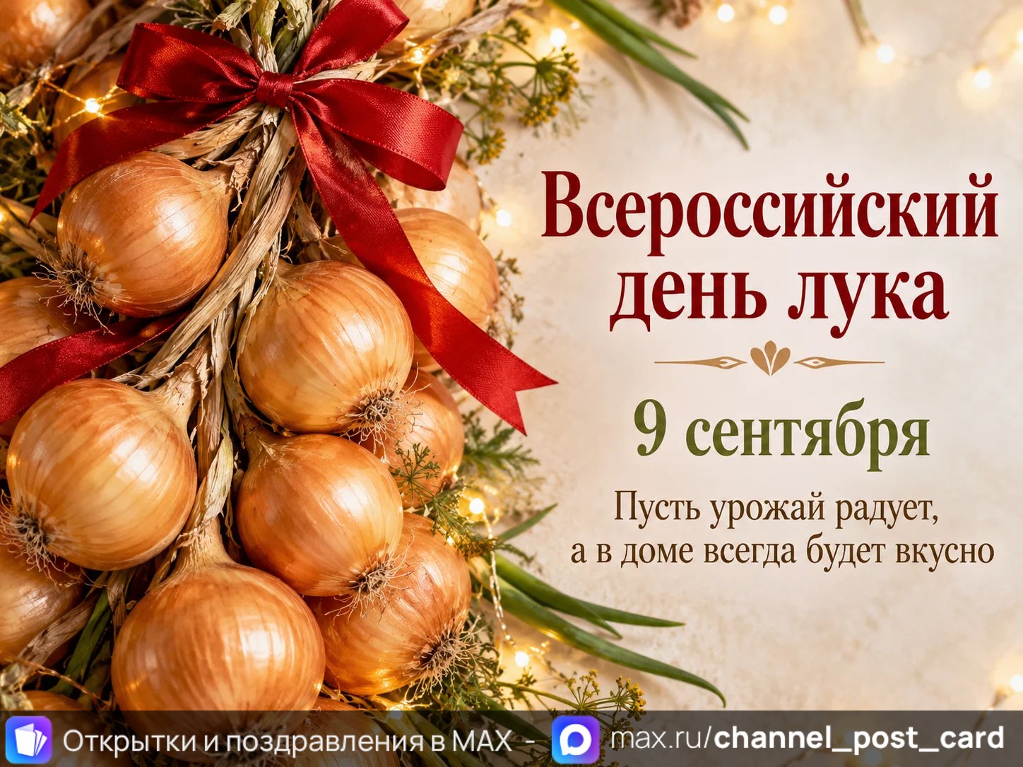 Открытка «Всероссийский День Лука»