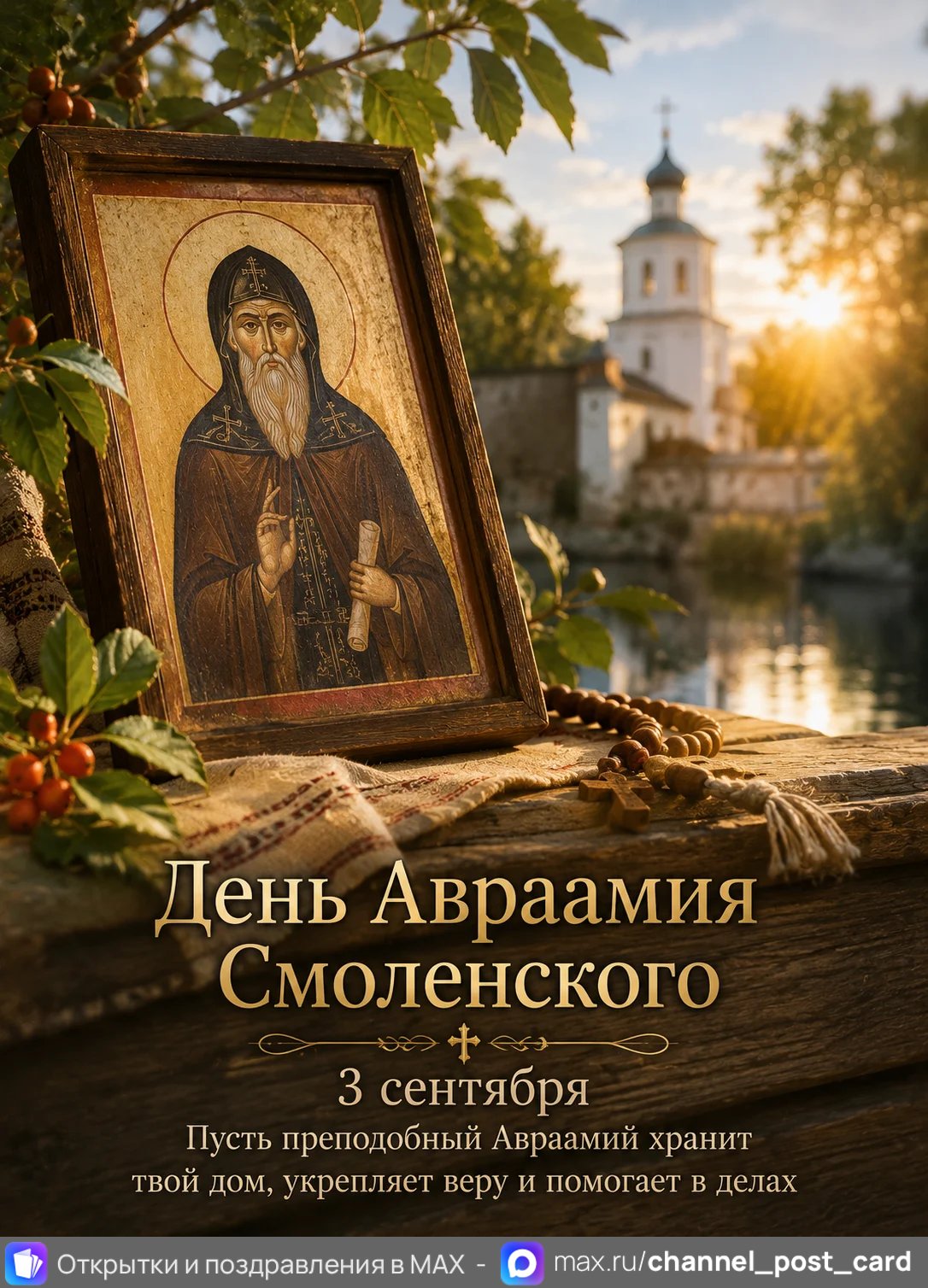Открытка «День Авраамия Смоленского»