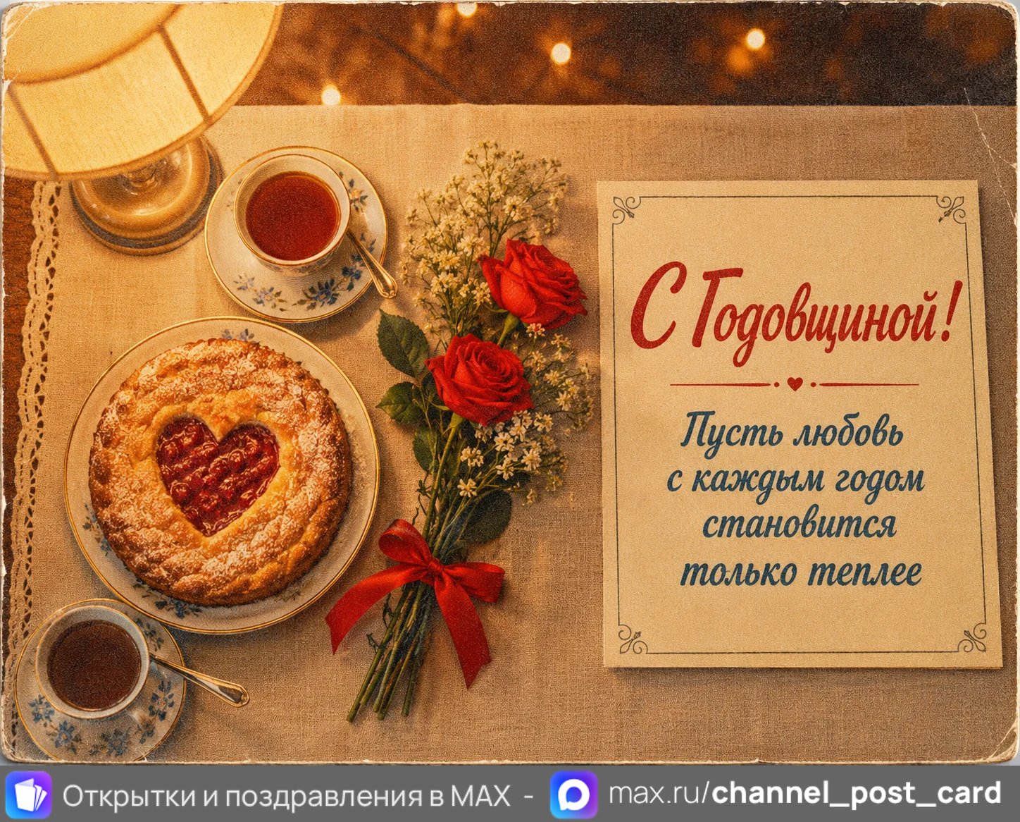Открытка «С годовщиной»