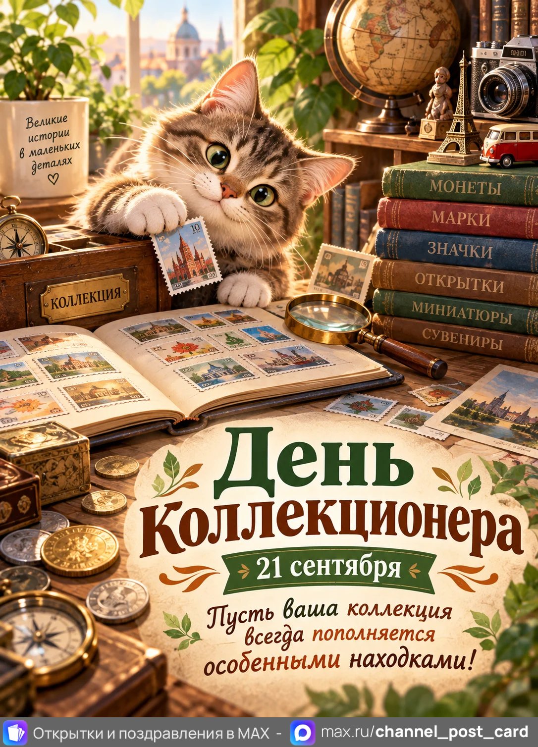 Открытка «День коллекционера»