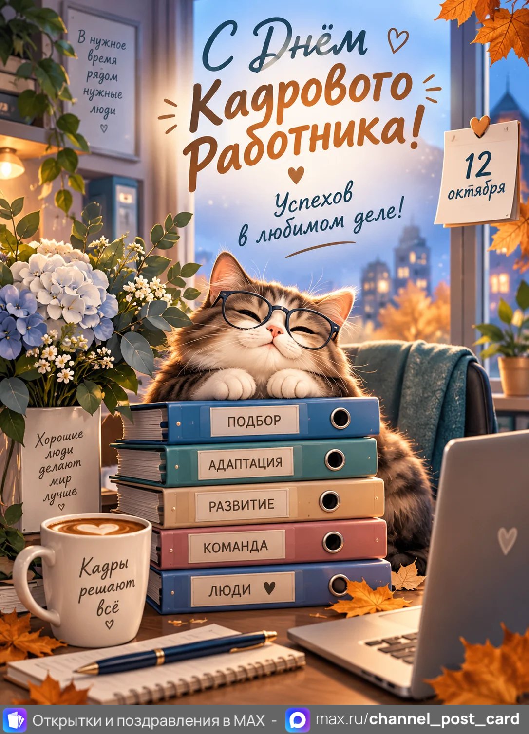 Открытка «С Днём Кадрового Работника»