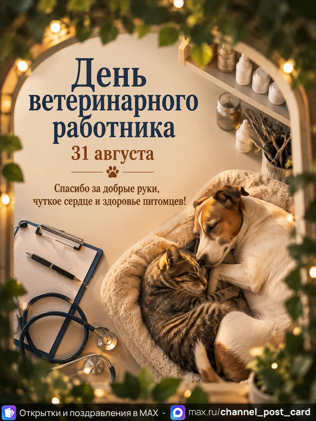День ветеринарного работника — открытка «День ветеринарного работника»