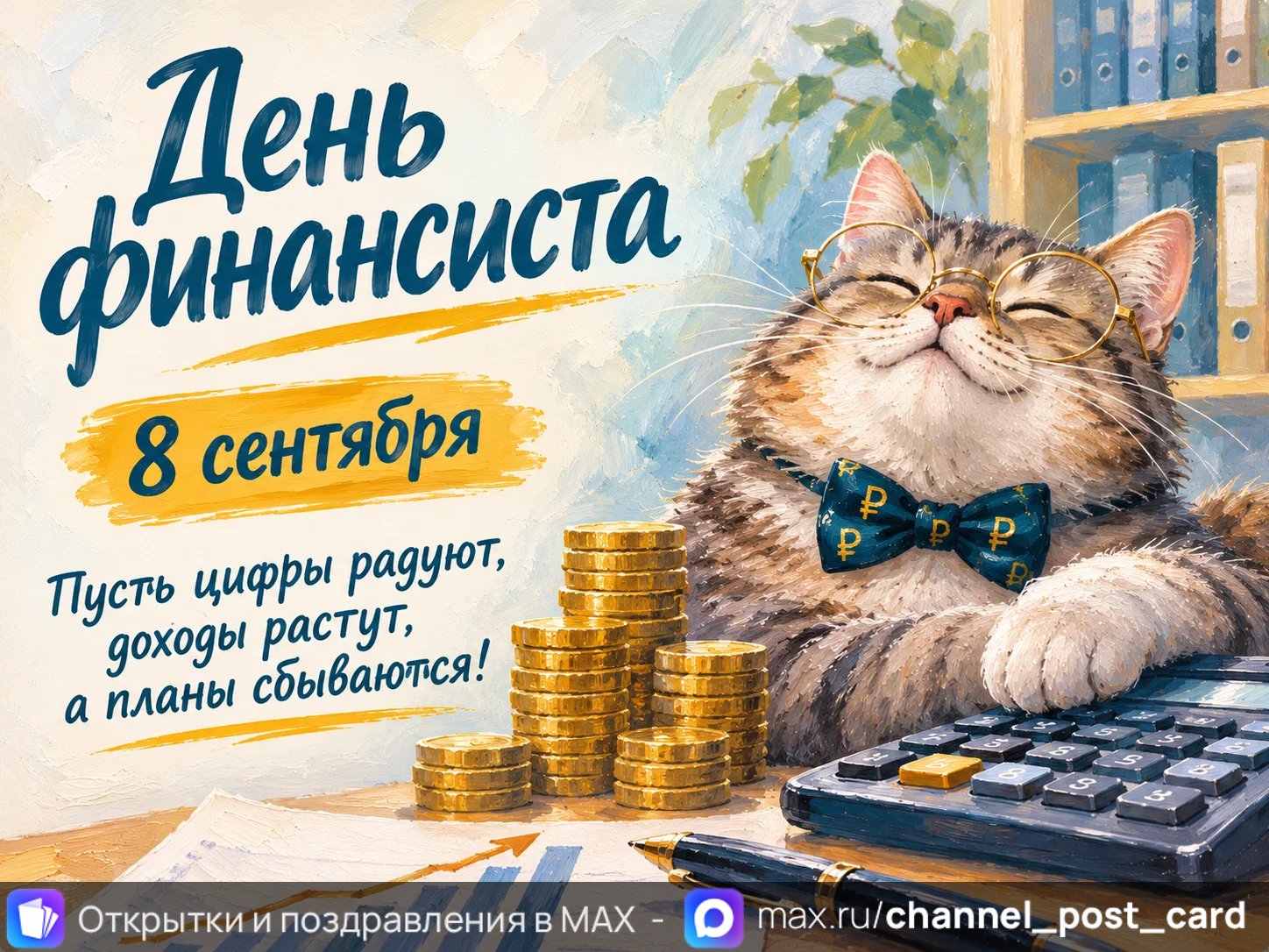 Открытка «День финансиста»