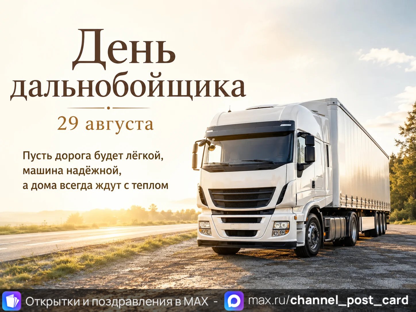 Открытка «День дальнобойщика»