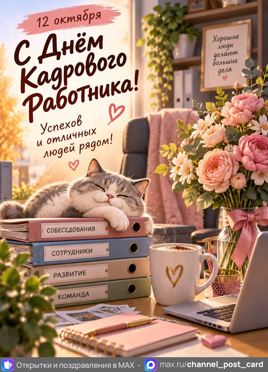 Открытка «С Днём Кадрового Работника»