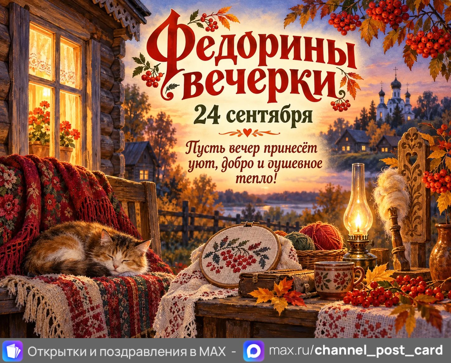 Открытка «Федорины вечерки»