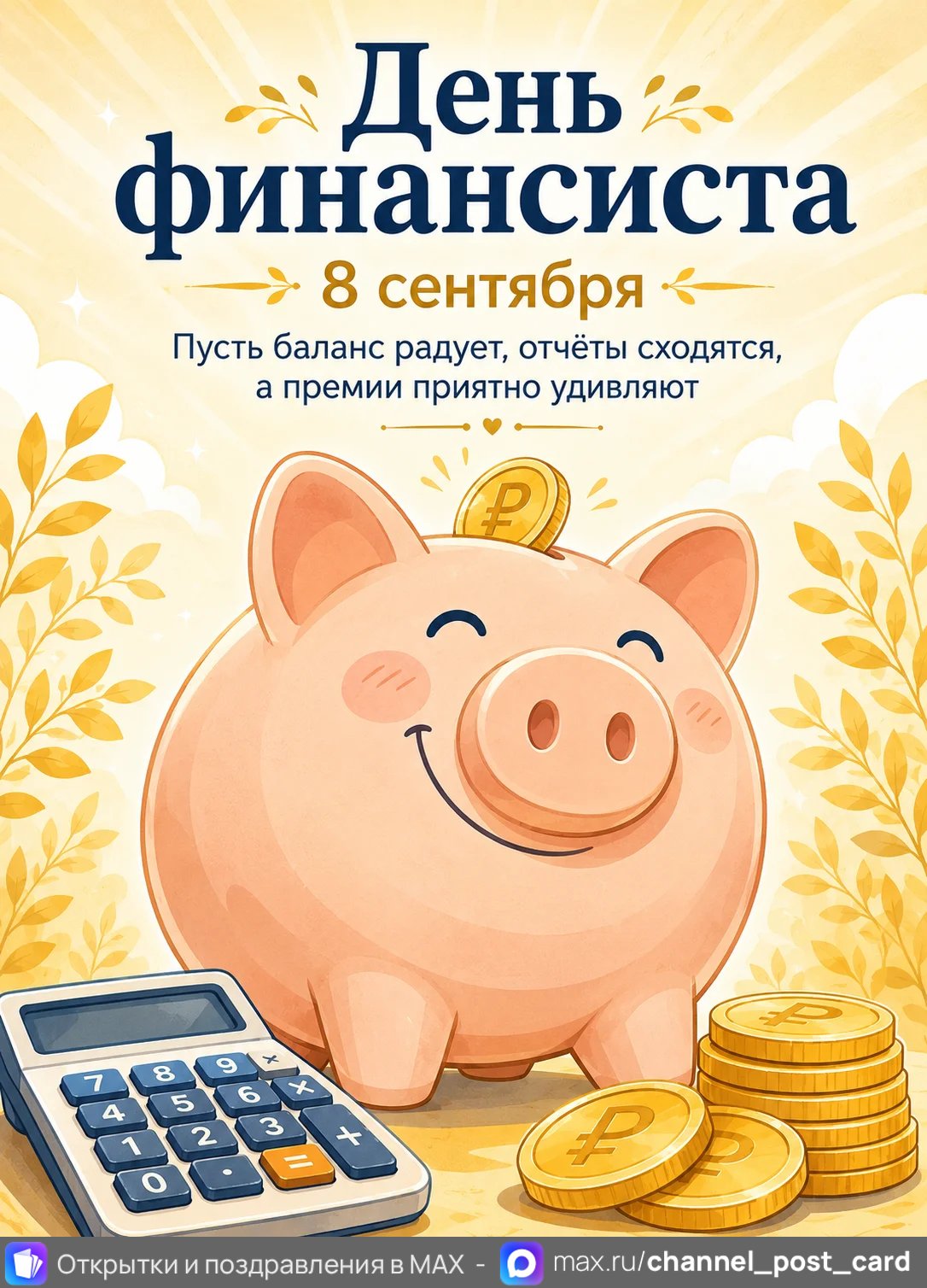 Открытка «День финансиста»