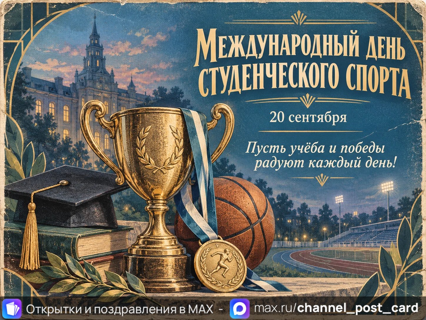 Открытка «Международный день студенческого спорта»
