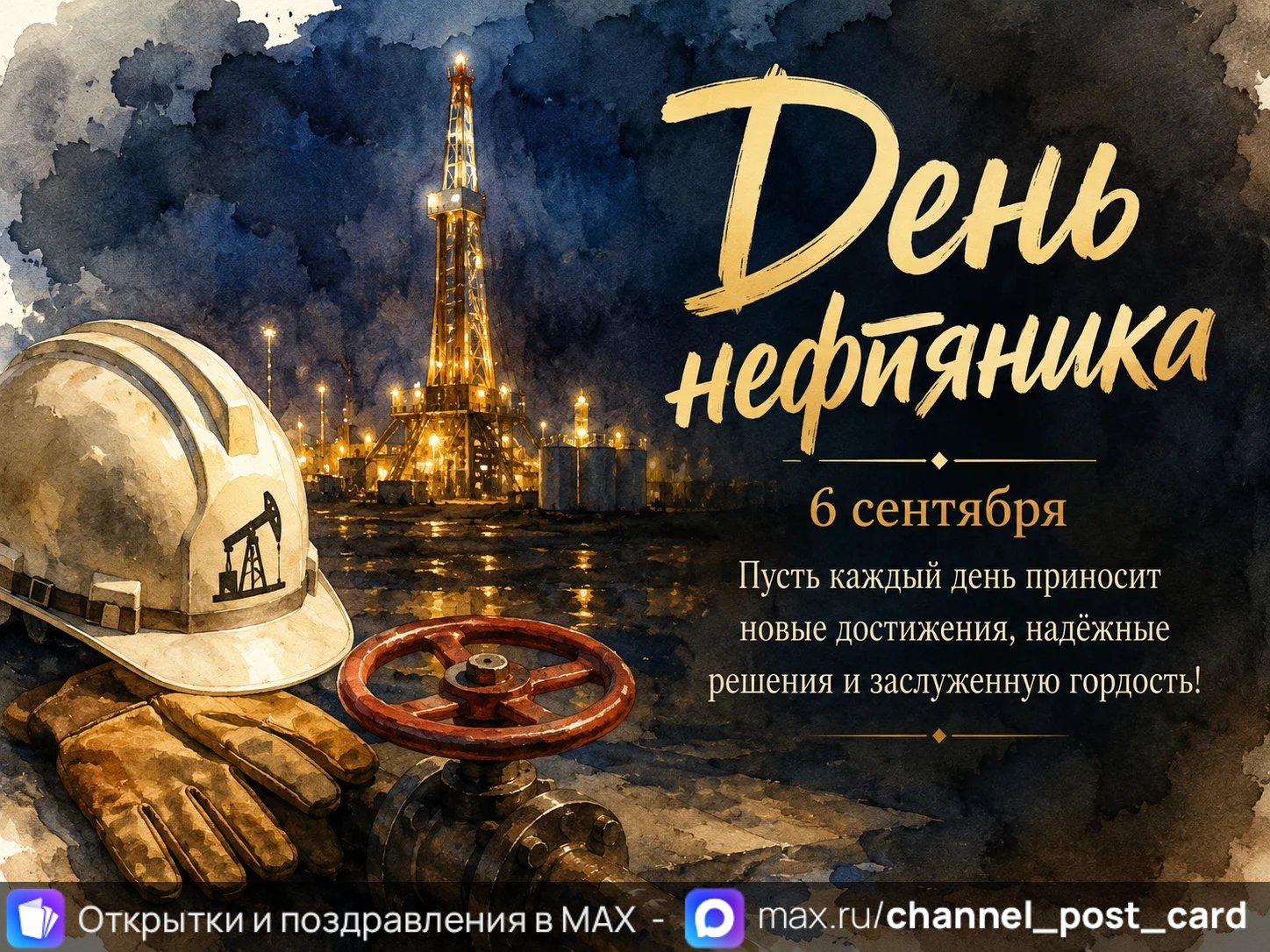 Открытка «День нефтяника»
