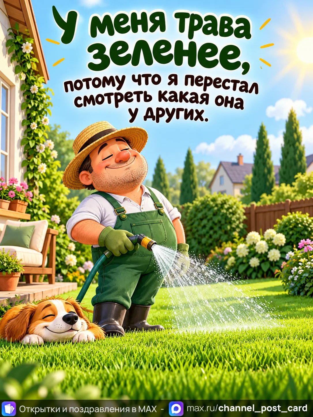 Открытка «Трава зеленее»