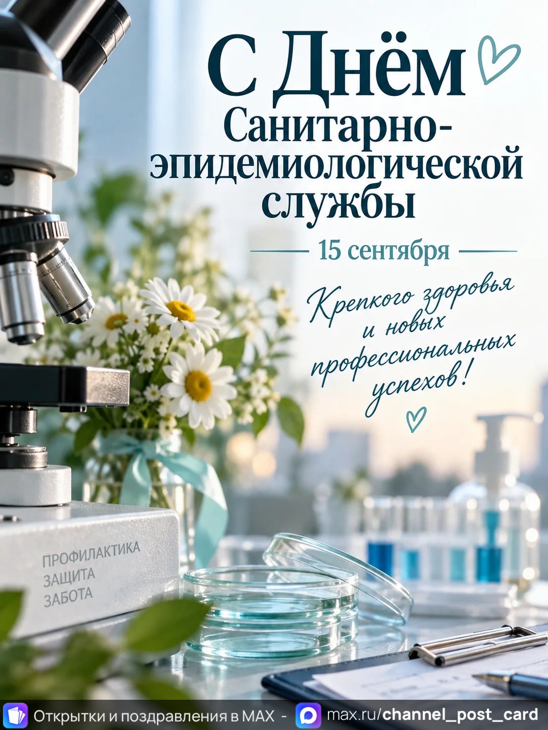 Открытка «С Днём Санитарно-эпидемиологической службы»