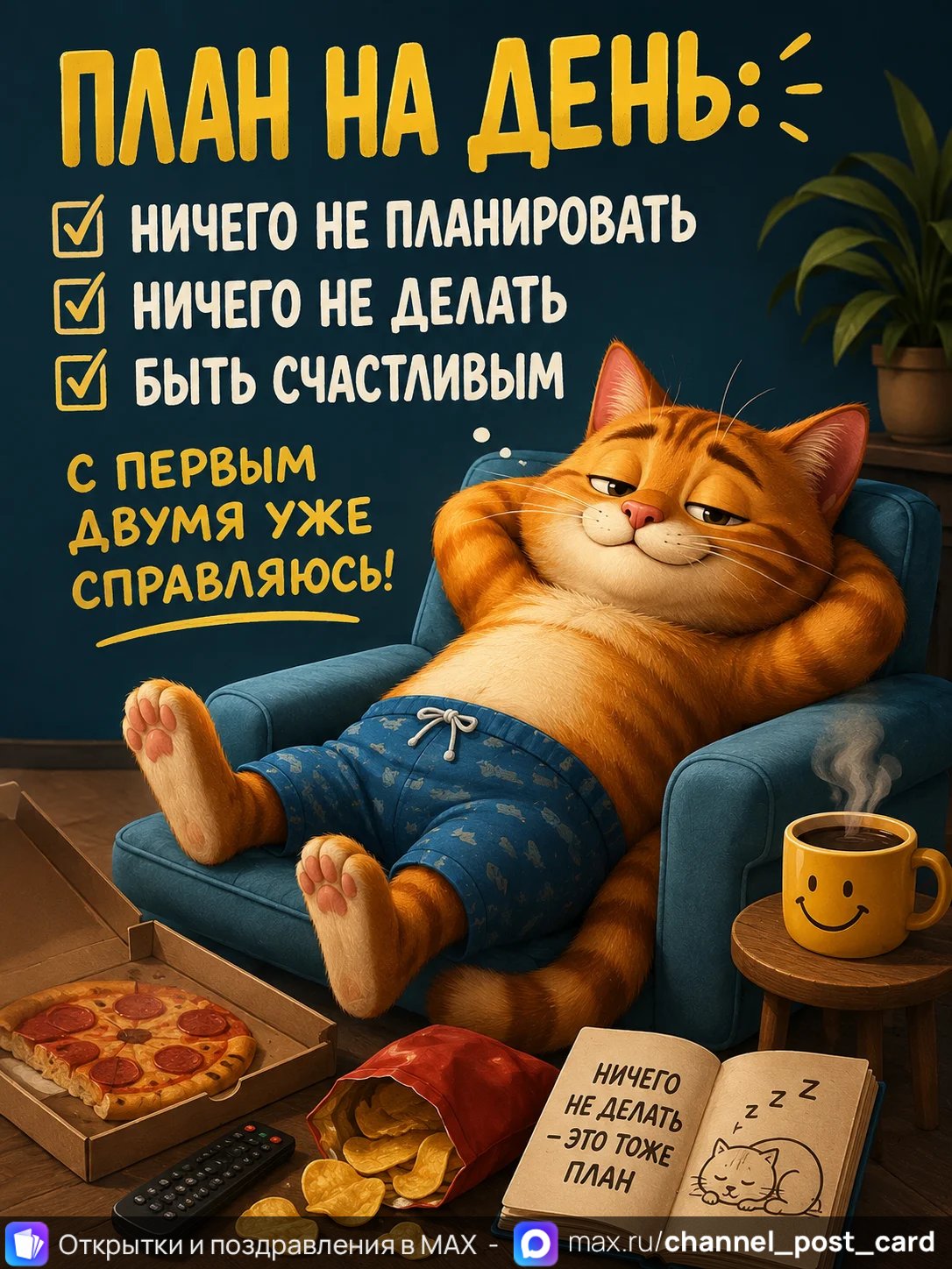Открытка «План на день»