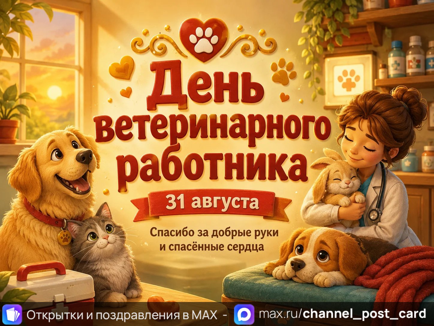 День ветеринарного работника — открытка «День ветеринарного работника»