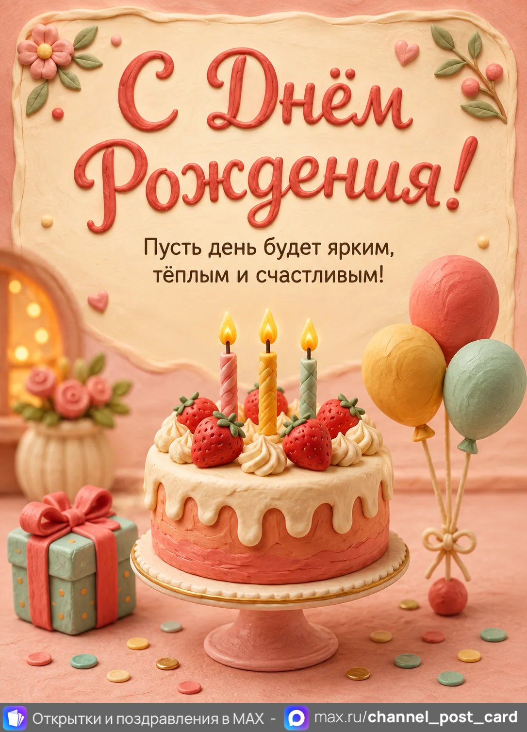 Открытка «С Днем Рождения»