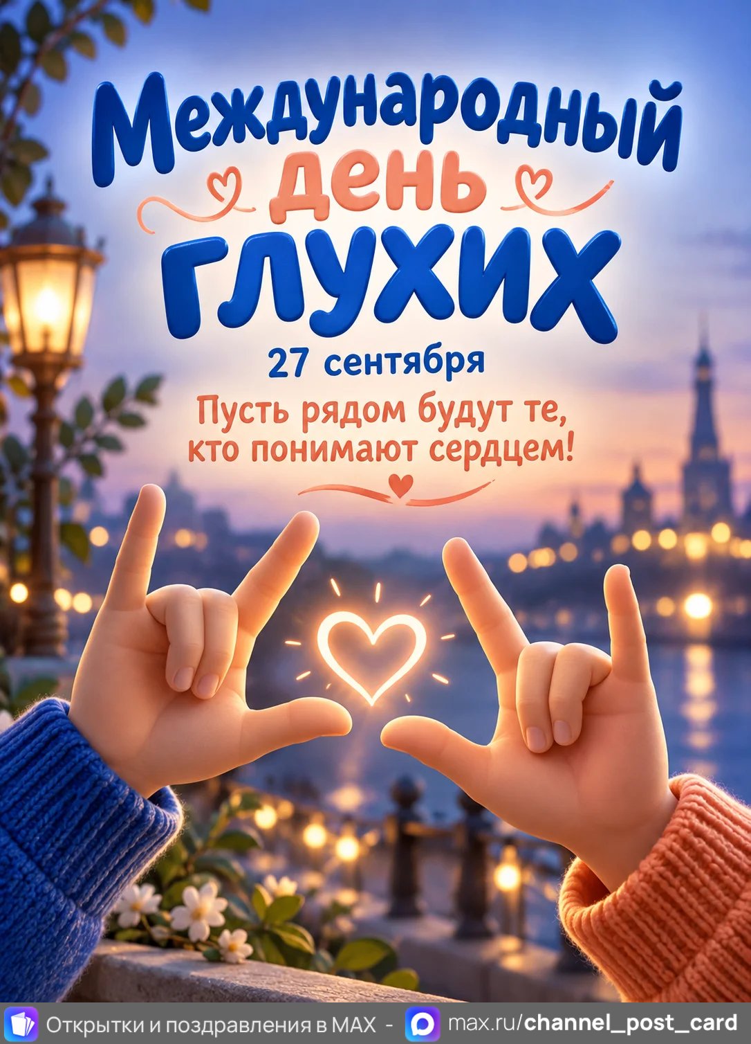 Открытка «С Международным Днем Глухих»