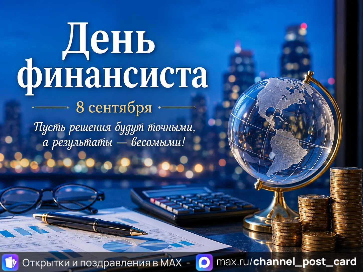 Открытка «День финансиста»