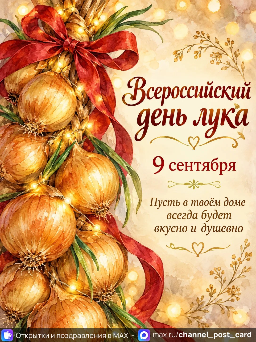 Открытка «Всероссийский День Лука»