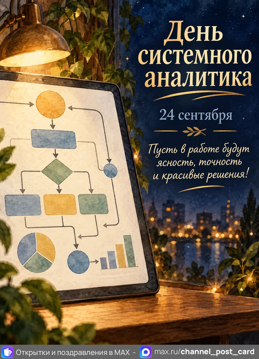 Открытка «День системного аналитика»