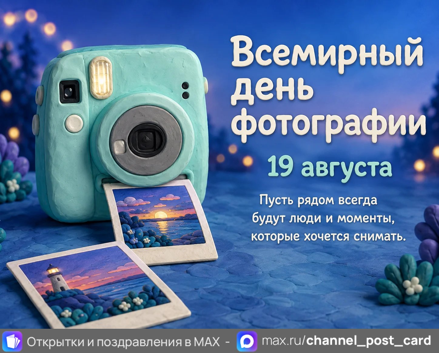 Всемирный день фотографии — открытка «Всемирный день фотографии»