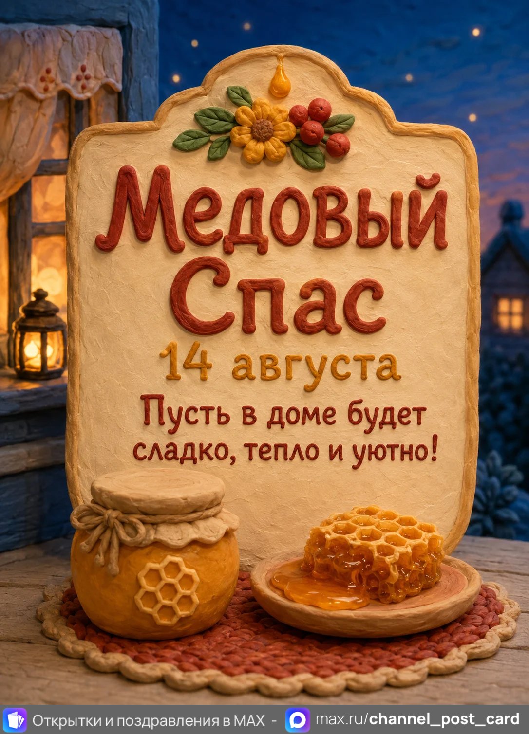 Открытка «Медовый спас»