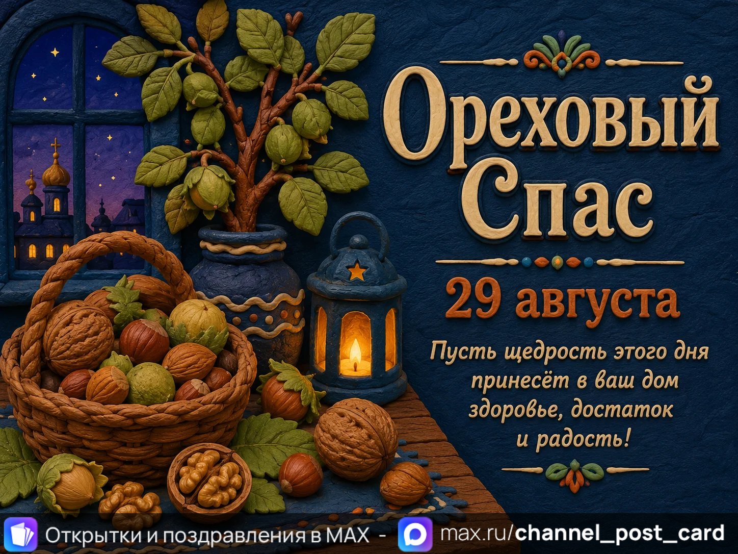 Открытка «Ореховый спас»