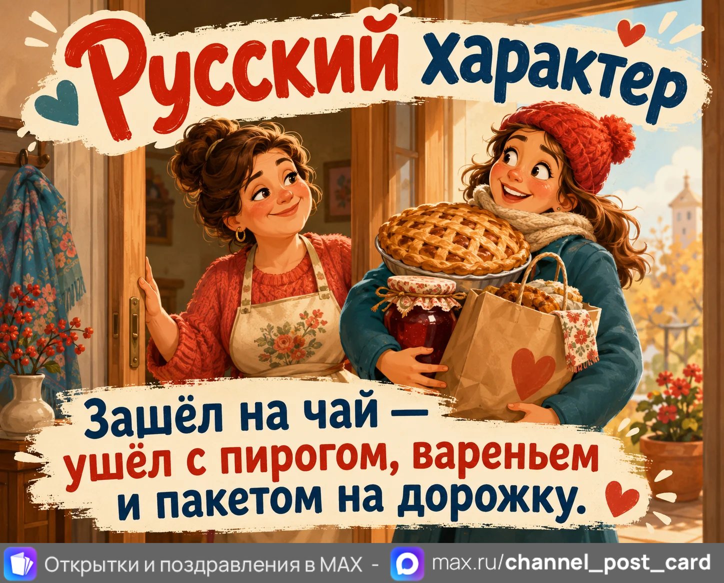 Русский характер — открытка «Юмор и приколы»