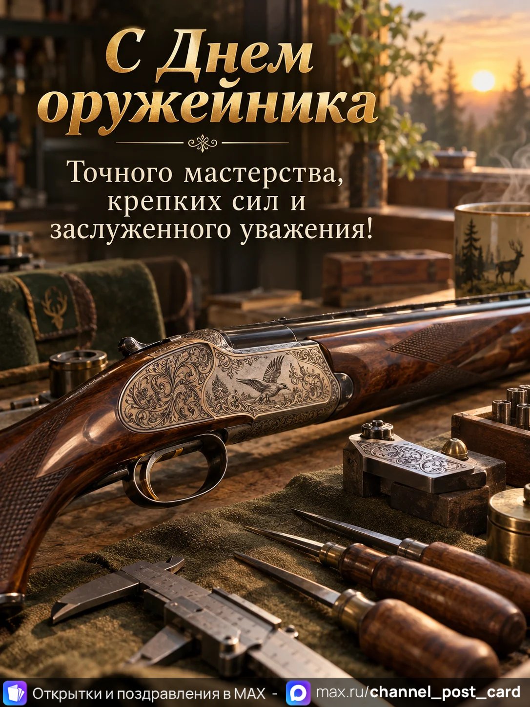 Открытка «С Днём Оружейника»