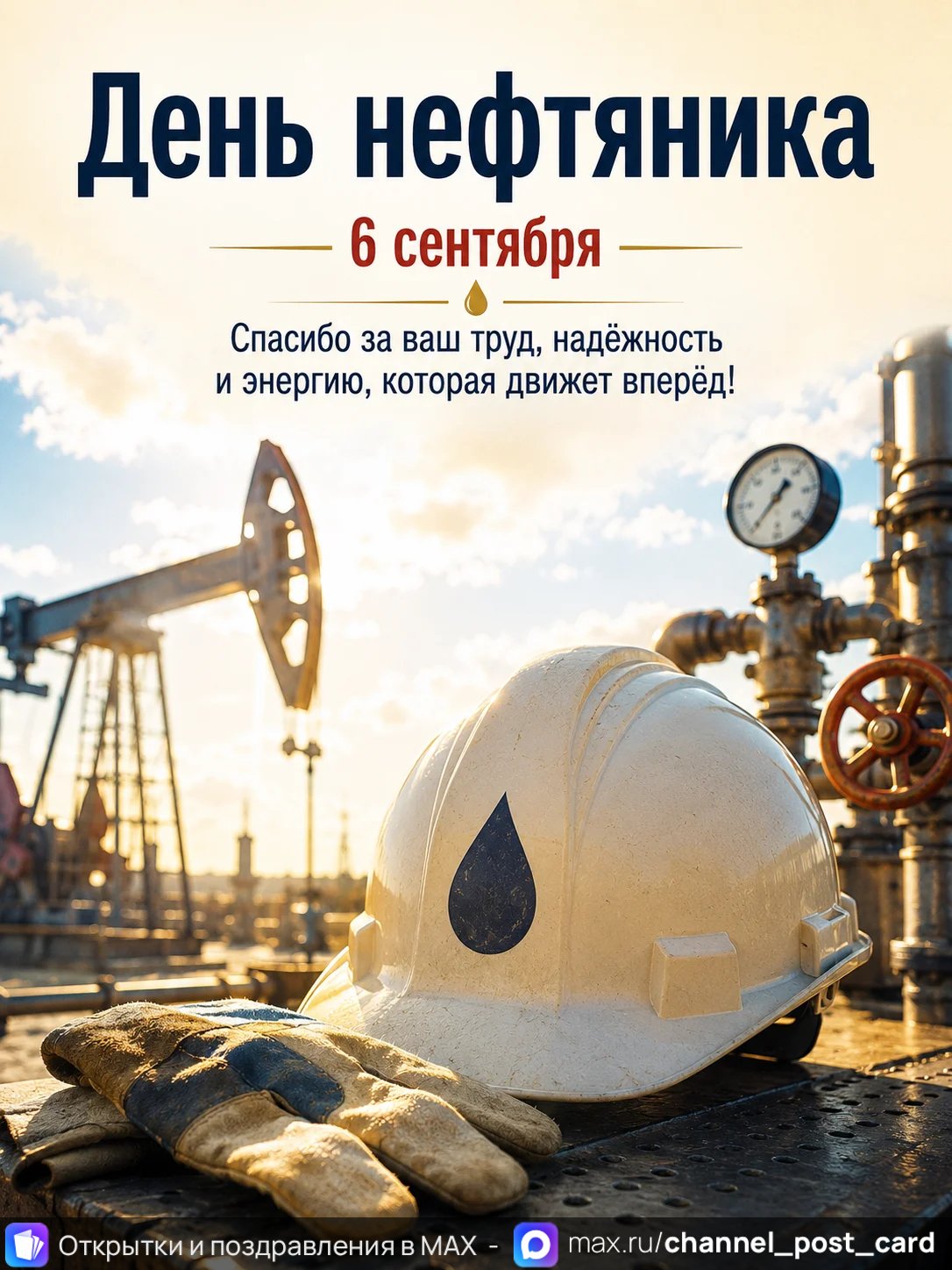 Открытка «День нефтяника»