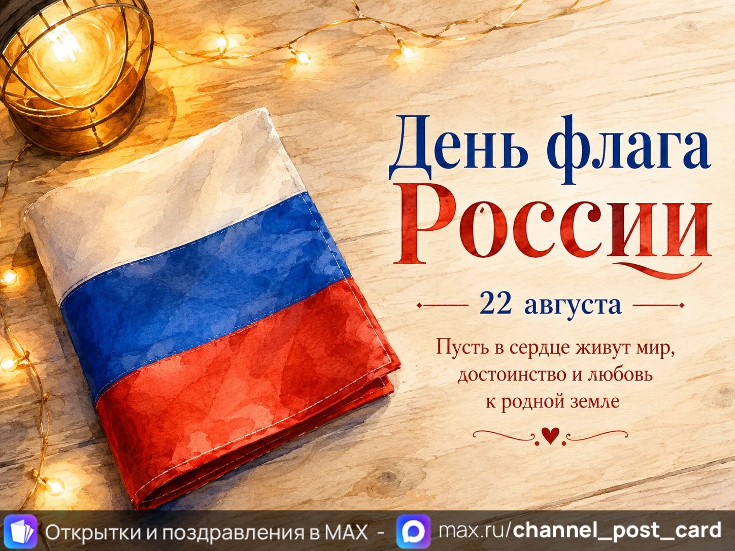 Открытка «День флага России»