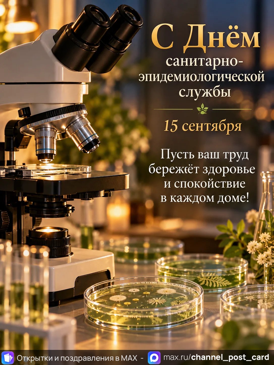 Открытка «С Днём Санитарно-эпидемиологической службы»