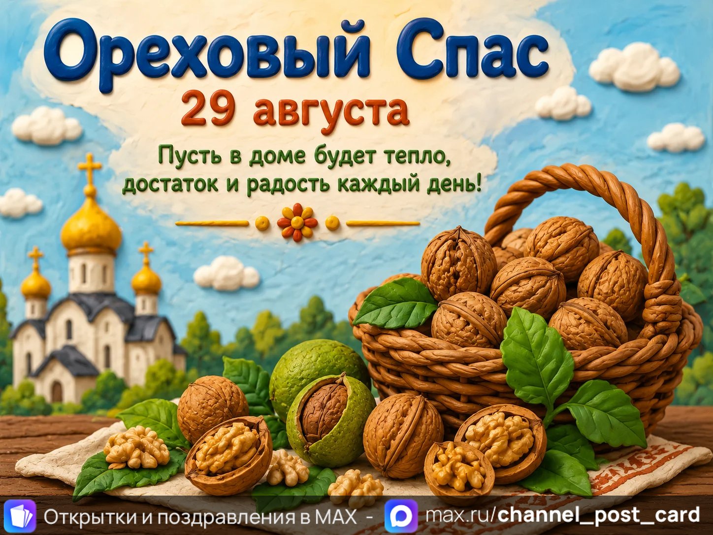 Открытка «Ореховый спас»