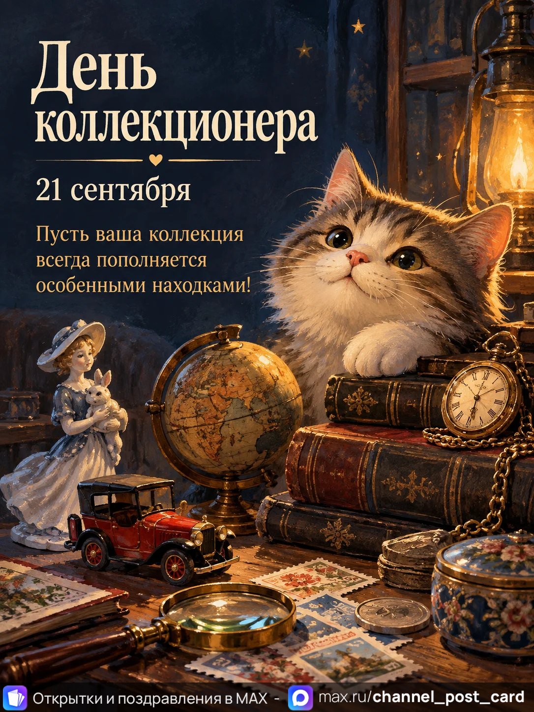 Открытка «С Днем Коллекционера»