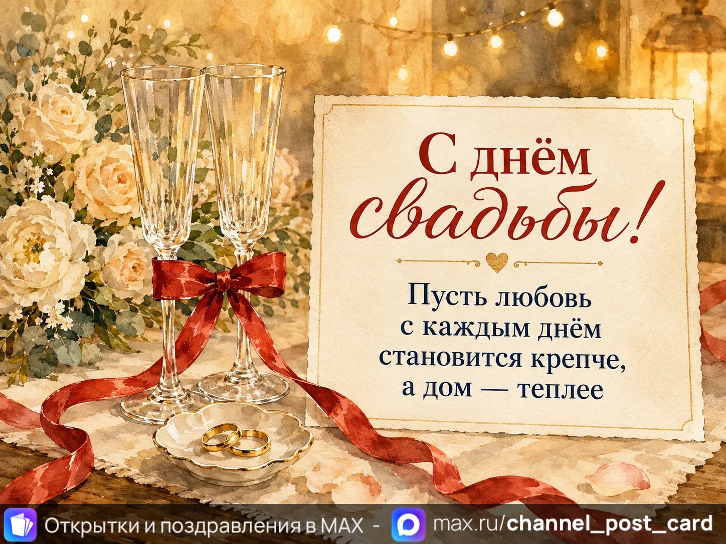 Открытка «С Днем Свдаьбы»