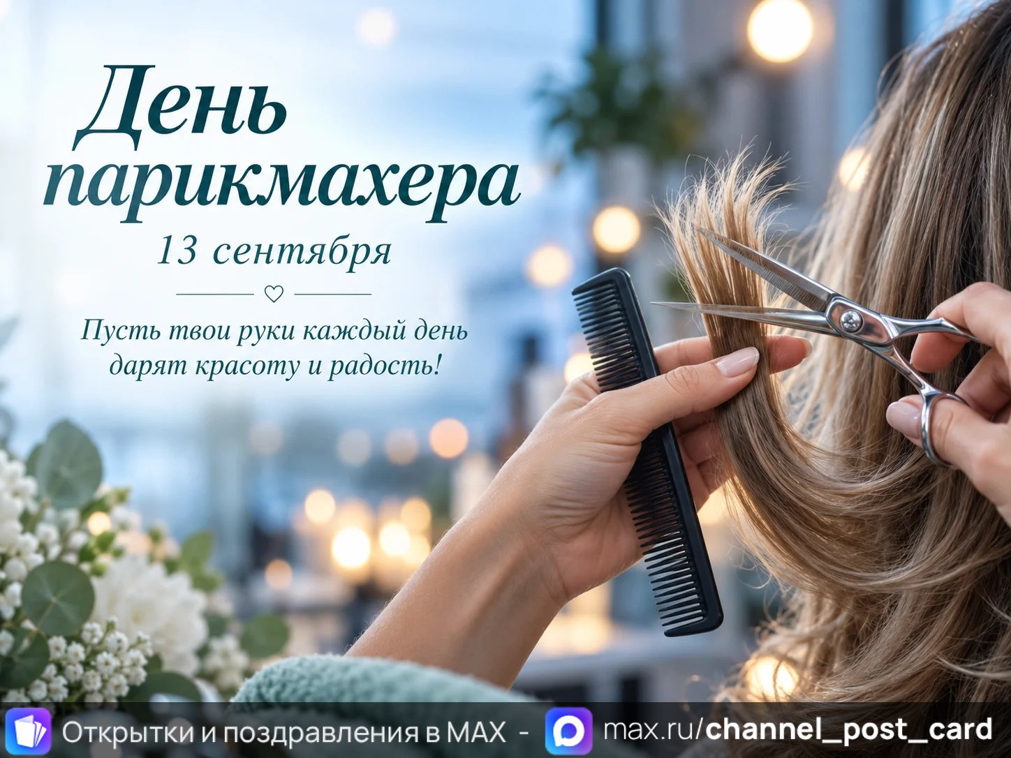 Открытка «День Парикмахера»