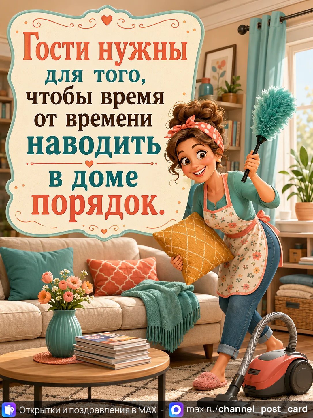 Открытка «Гости»