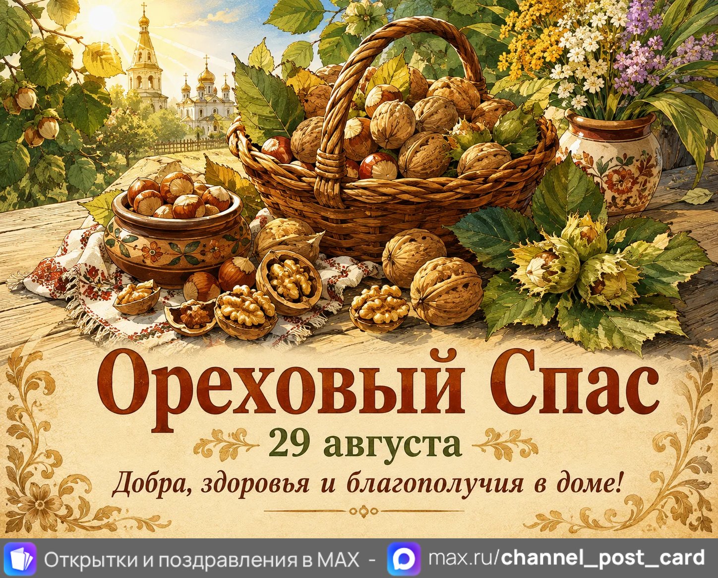 Открытка «Ореховый спас»