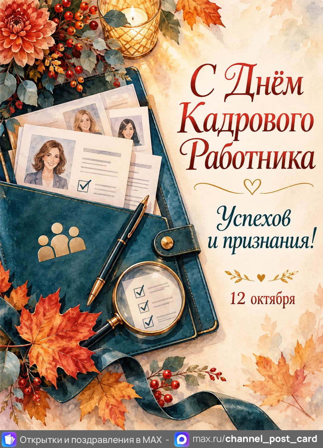 Открытка «С Днём Кадрового Работника»