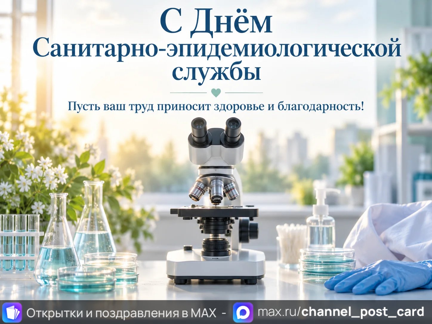 Открытка «С Днём Санитарно-эпидемиологической службы»