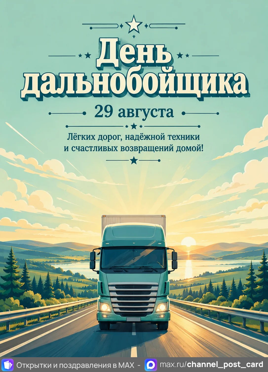 Открытка «День дальнобойщика»