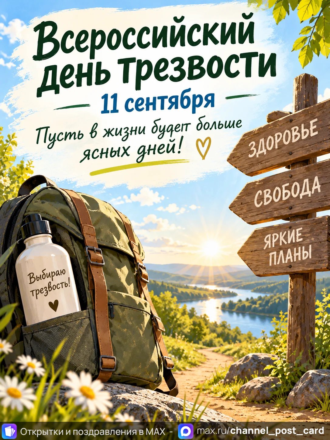 Открытка «День трезвости»