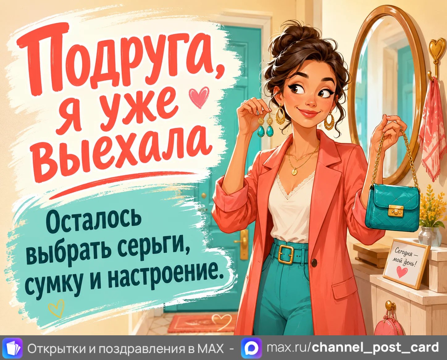 Открытка «Я уже выехала» — Юмор и приколы