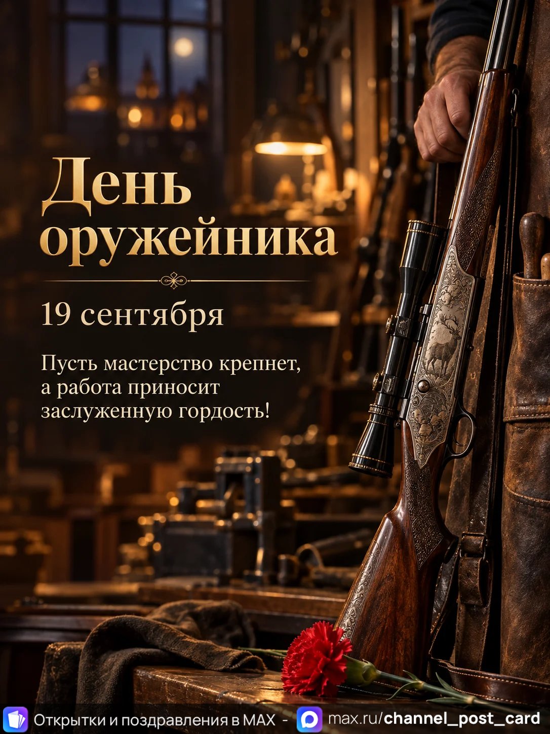 Открытка «День оружейника»