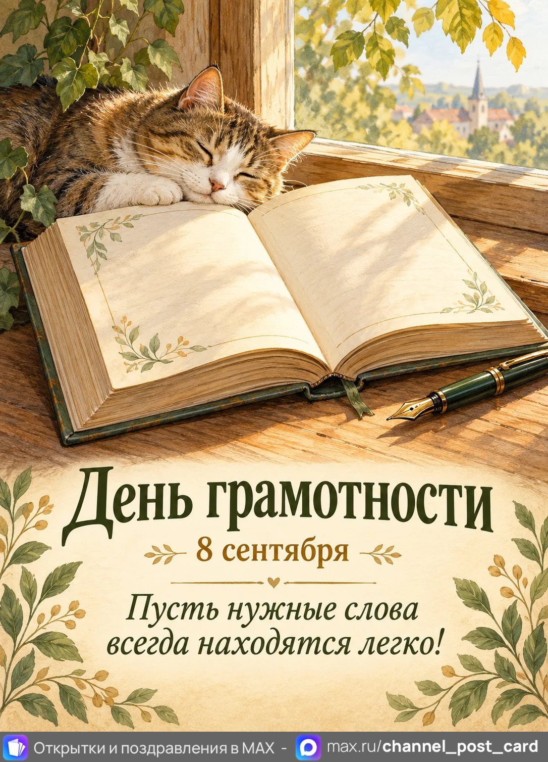 Открытка «День грамотности»